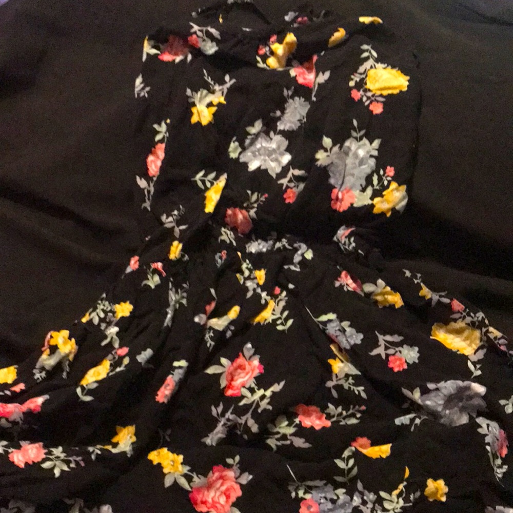 Black flower dress